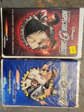 Disney Inspector Gadget VHS Lot - Red & Blue Covers